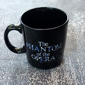 Vintage 1986 Black Phantom of the Opera Mug / Glow In The Dark